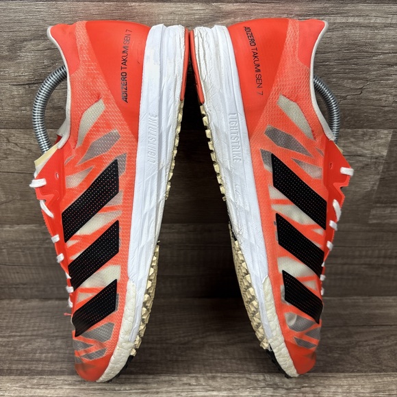 Adidas Takumi Sen 7 Orange Black Mens US Size 12 EUR 46.67 FZ2499 Running Shoes - Picture 7 of 10